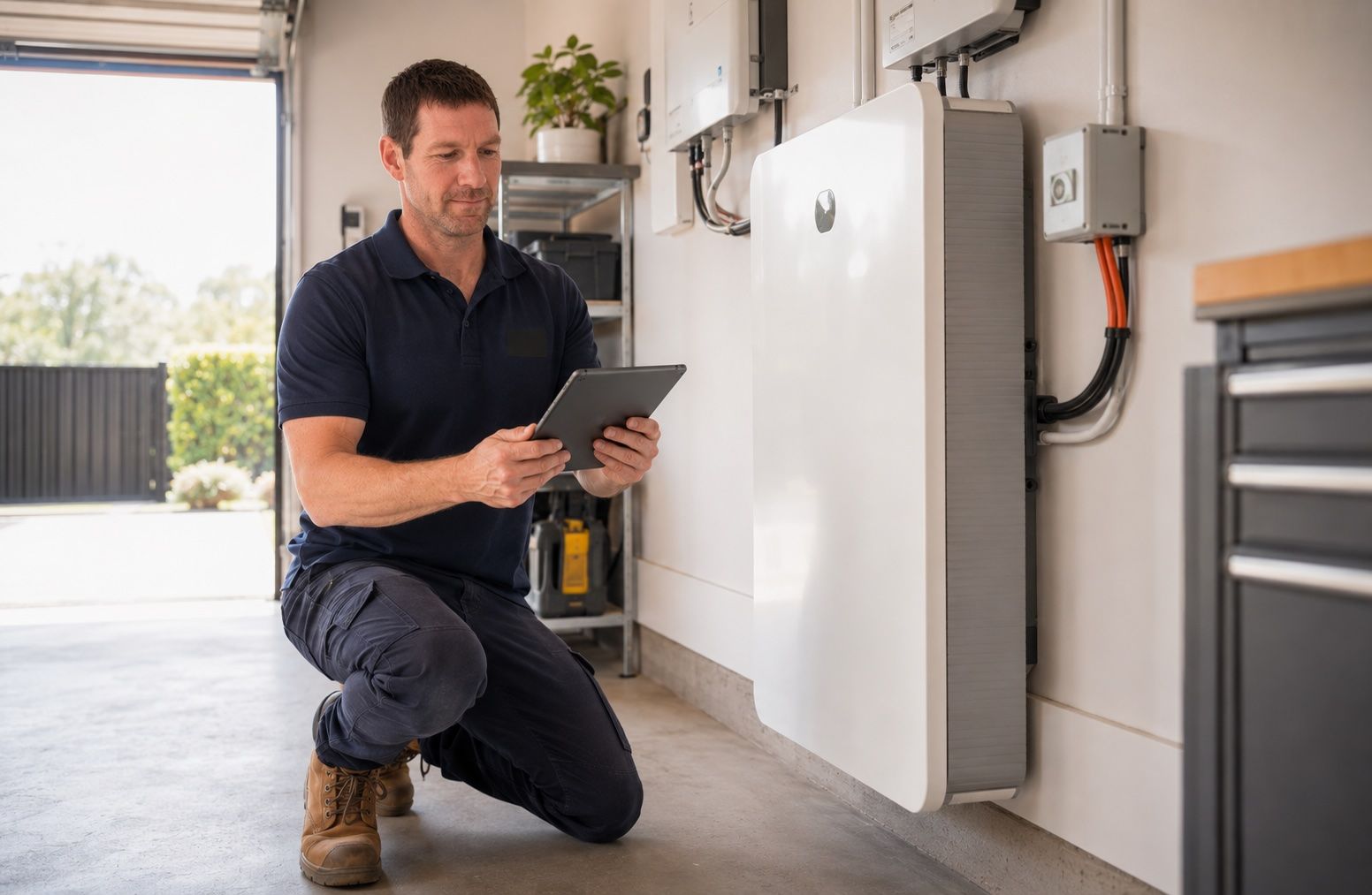Home battery system installation and commissioning